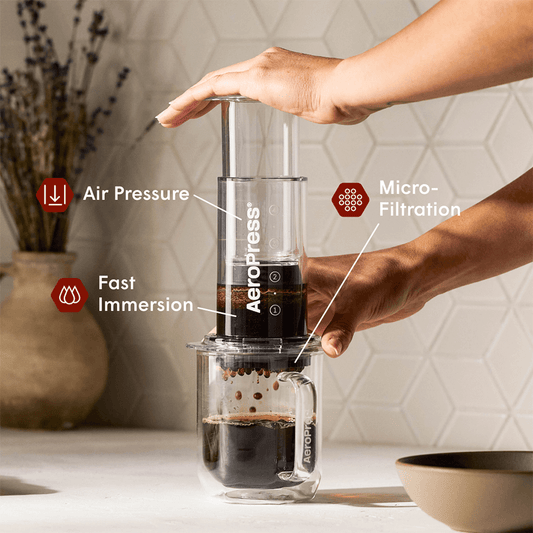 AeroPress Coffee Maker - Clear and Colors - Portable Coffee Maker for Home and Travel