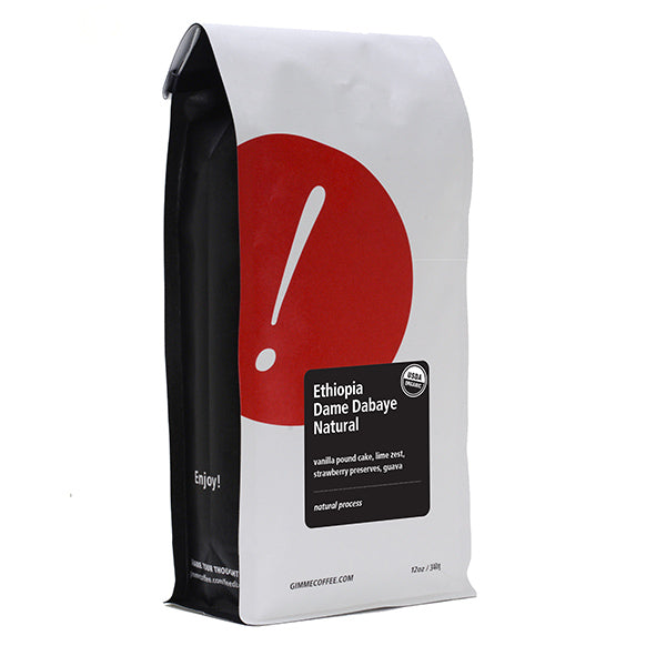 Ethiopia Dame Dabaye Natural (Organic) 12 oz - Coffee Selection for Fresh Daily Preparation