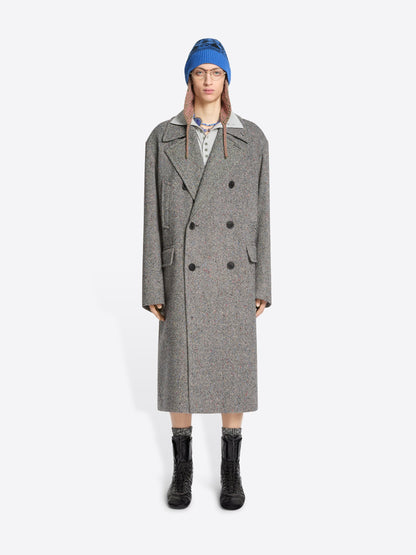 Oversized Wool Tweed Coat
