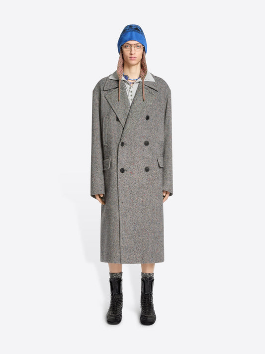 Oversized Wool Tweed Coat