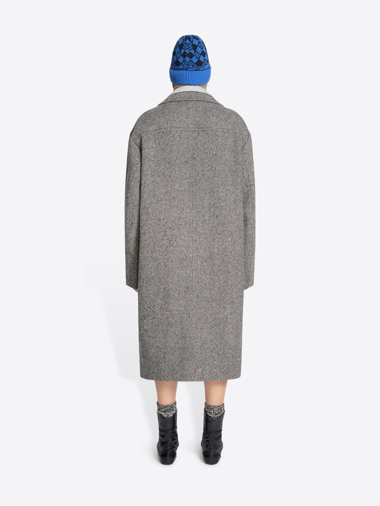 Oversized Wool Tweed Coat