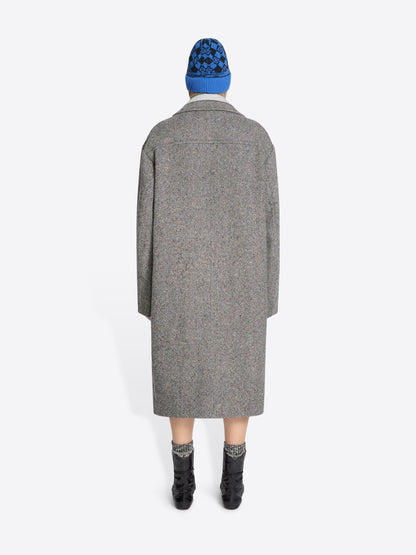 Oversized Wool Tweed Coat