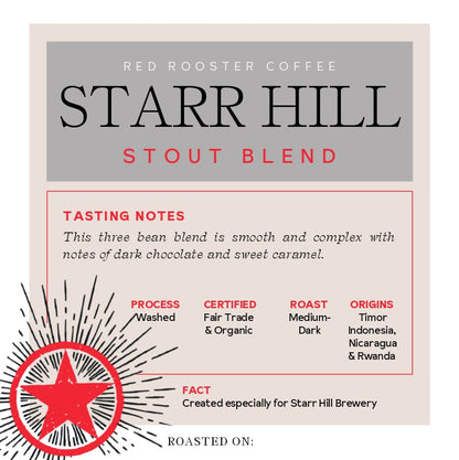 Organic Starr Hill Stout Blend - Coffee Selection for Fresh Daily Preparation