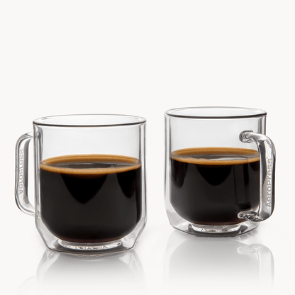 AeroPress Double Wall Glass Coffee Mug - 2 Pack - Brewing Companion for Everyday Coffee