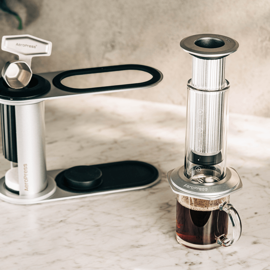 AeroPress Organizer Stand - Stainless Steel - Brewing Storage Accessory for Coffee Tools