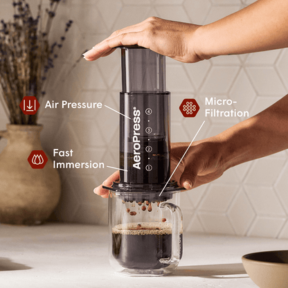 AeroPress Coffee Maker - Clear and Colors - Portable Coffee Maker for Home and Travel