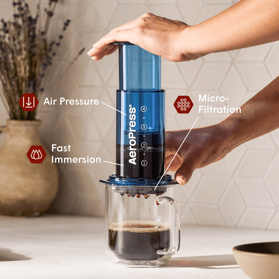 AeroPress Coffee Maker - Clear and Colors - Portable Coffee Maker for Home and Travel