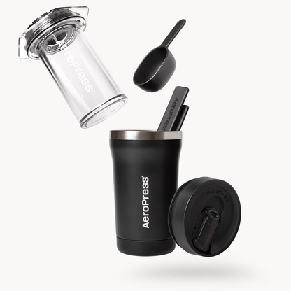 Travelers Bundle - Go Plus - Coffee Maker and Accessory Set for Daily Use