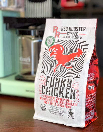 Organic Funky Chicken - Coffee Selection for Fresh Daily Preparation
