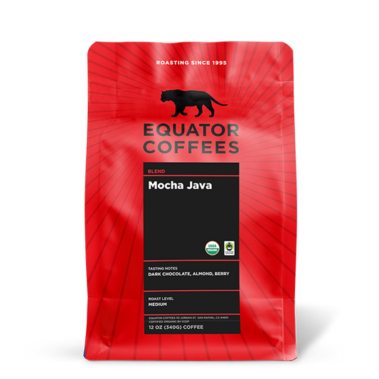 Mocha Java Fair Trade Organic 12 oz - Coffee Selection for Fresh Daily Preparation