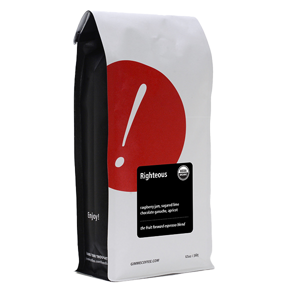 Righteous (Organic) 12 oz - Coffee Selection for Fresh Daily Preparation