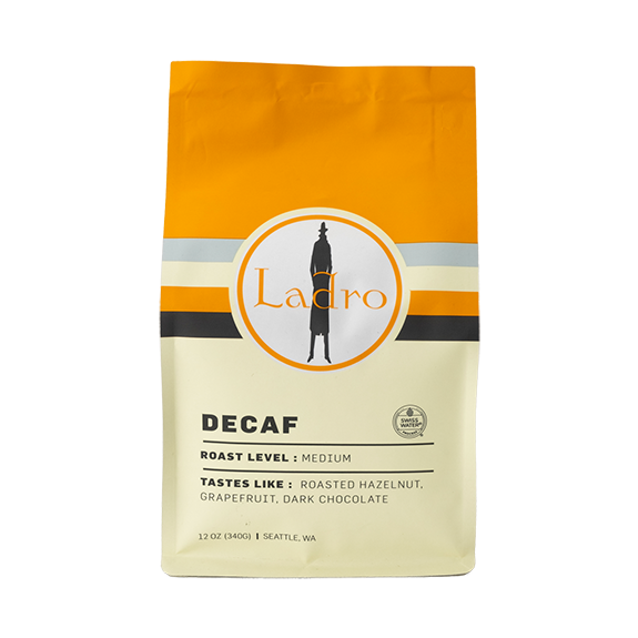 Ladro Decaf 12 oz - Coffee Selection for Fresh Daily Preparation