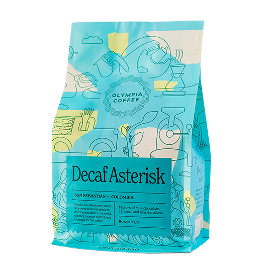Decaf Asterisk 12 oz - Coffee Selection for Fresh Daily Preparation