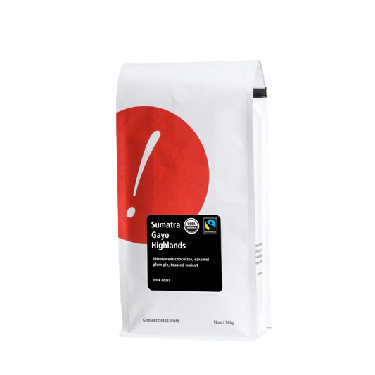 Sumatra Gayo Highlands Dark Roast FT Organic 12 oz - Coffee Selection for Fresh Daily Preparation